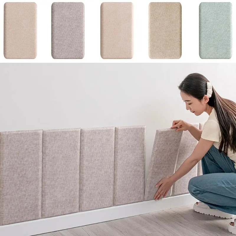 Thicken Tatami 3D Wall Stickers Self-adhesive Anti-bump Anti-collision Wall Pad Soft Back 3D Design Self-adhesive Wall Mat