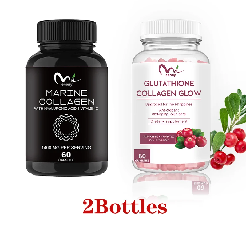 

MARINE Collagen Supplement and Glutathione Gummies ,Promotes Healthy Skin and Youthful Appearance Hydrolyzed Collagen