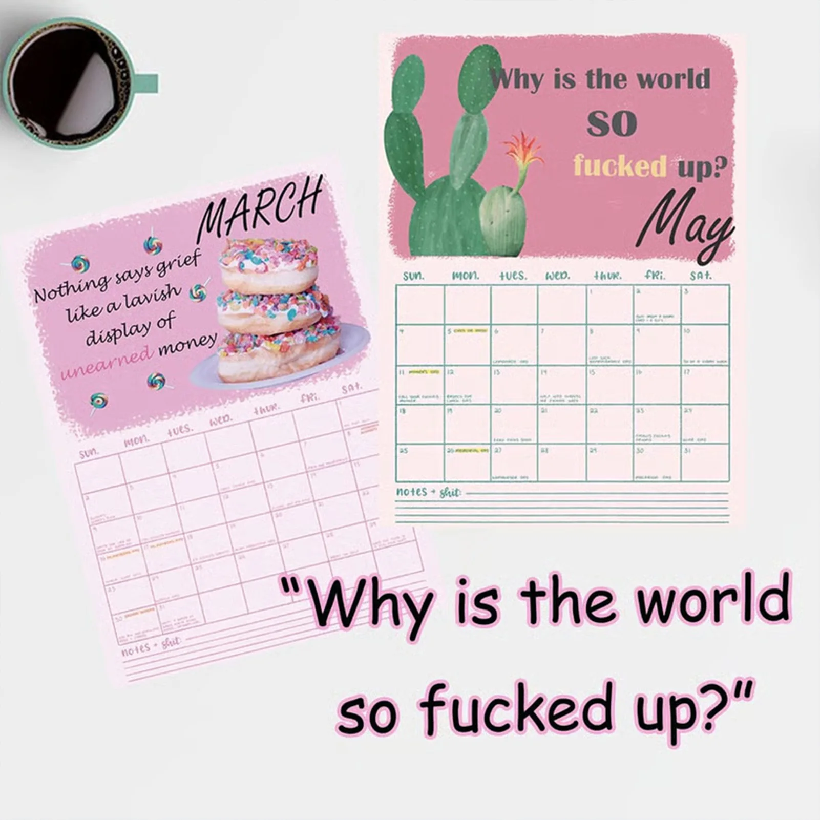 2026 الإبداعية السفينة الدوارة التقويم قوس قزح اللون فريد شهري جدار مخطط مضحك مكتب ديكور المنزل مكتب التقويم دفتر