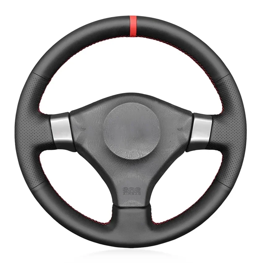 Black Faux Leather No-slip Soft Steering Wheel Cover For Nissan 200SX S15 Silvia Skyline R34 GTR GT-R 1998 1999 2000 2001 2002