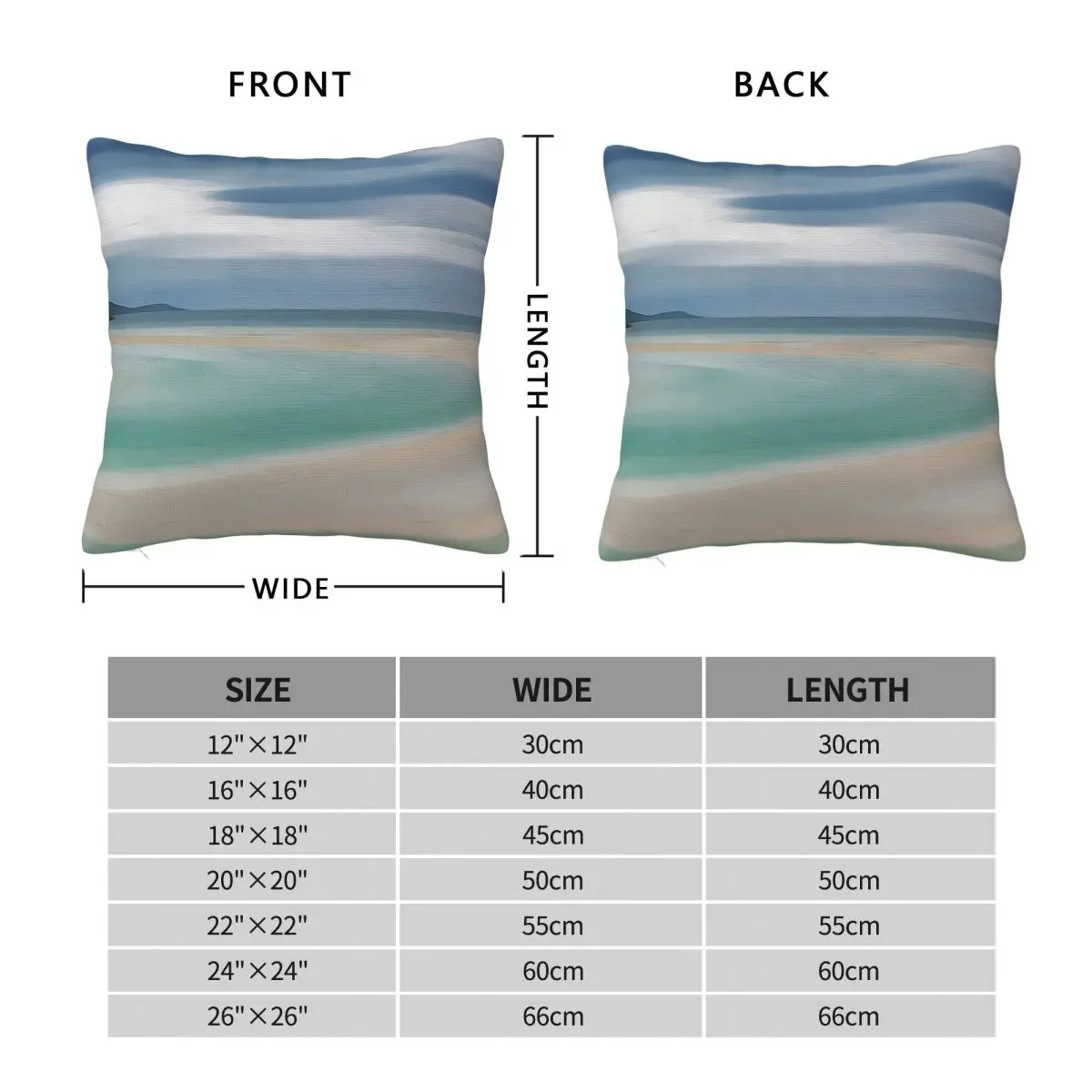 Isle Of Harris Beach Scotland Square Pillowcase Polyester Linen Velvet Creative Zip Decor Sofa Cushion Case 18