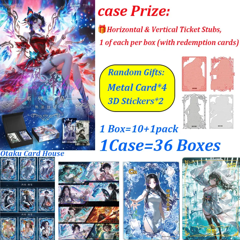 Goddess Story Cards Demon Slayer Kimetsu No Yaiba Waifu Cards Anime Collection Trading Cards Toy Gift for Fans Wholesale