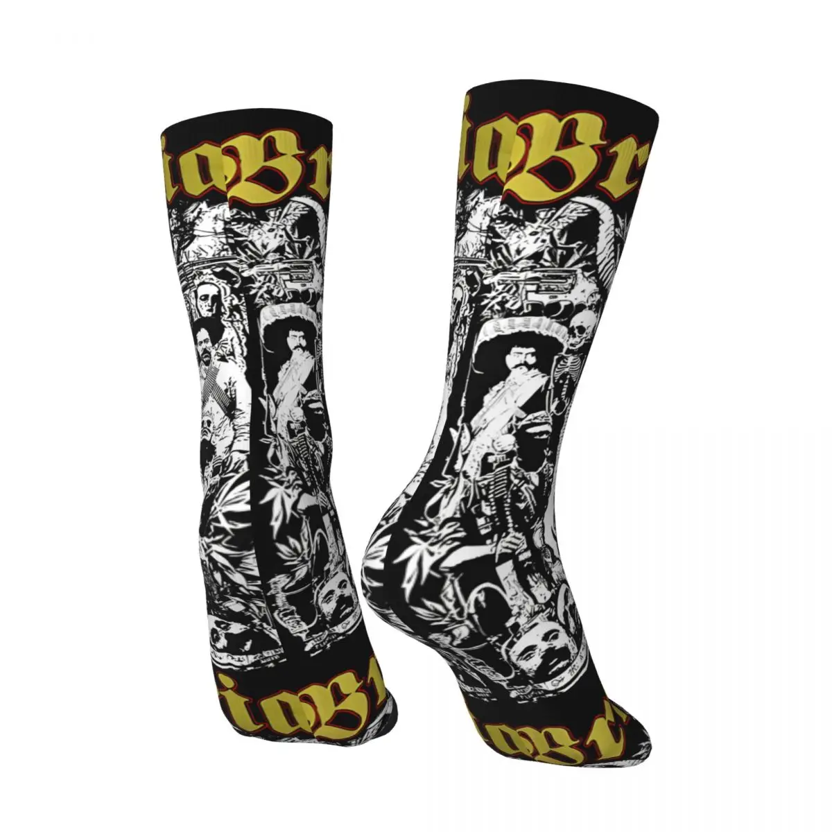 Funny Crazy Sock for Men Impressive Hip Hop Vintage Brujeria Happy Quality Pattern Printed Boys Crew compression Sock Casual