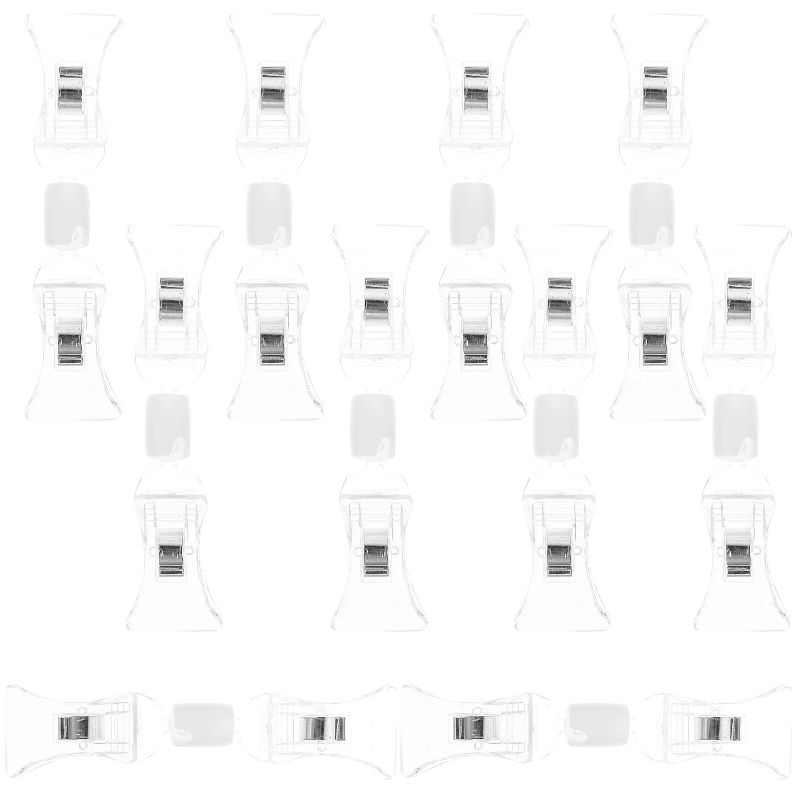 10Pcs Plastic Double Sided Clips Adjustable Price Holder Sign Clamp Merchandising Display for Retail Store Office