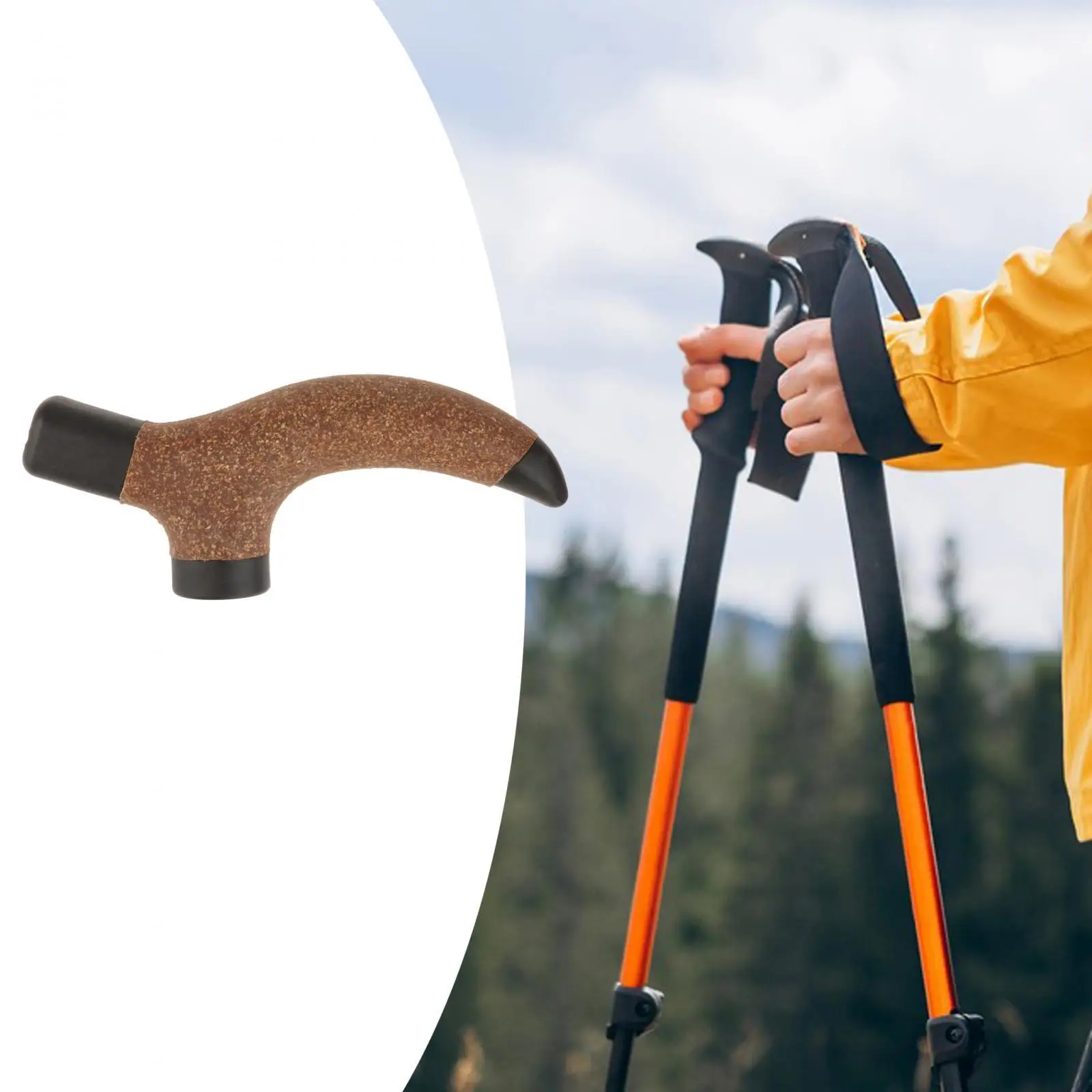 Trekking Pole Handle Anti Slip Easy to Install Walking Stick Hand Grip for Hiking Camping Backpacking Climbing Outdoor Trekking