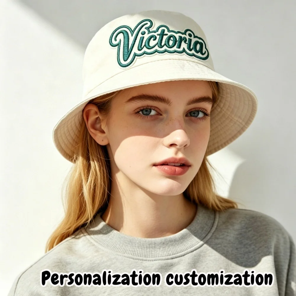 Curved Script Custom Name Patch, Iron-on Backing Embroidered Badge, Personalized Text Applique for Uniform, Hat, Tote Bag