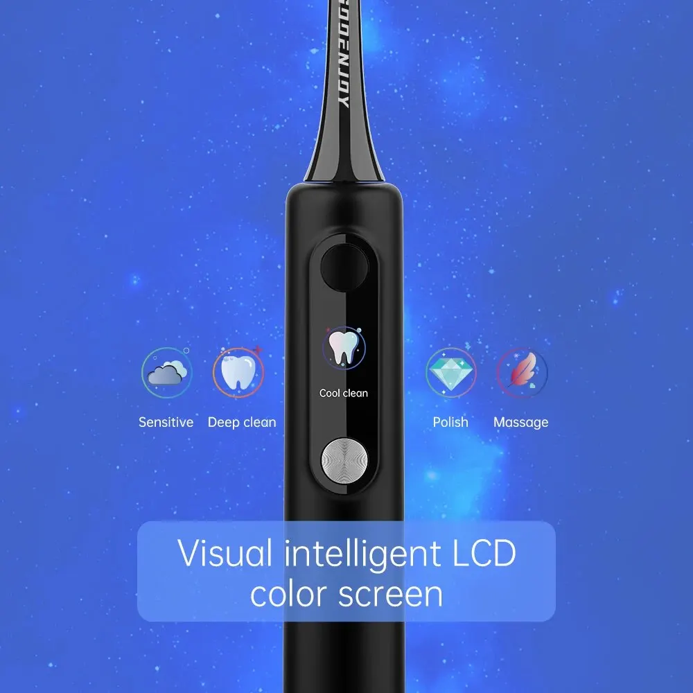 SOOENJOY Smart LCD Screen Sonic Electric Toothbrush NB-1 DIY Mode Cleaner Adult Automatic IPX7 Waterproof Teethbrush