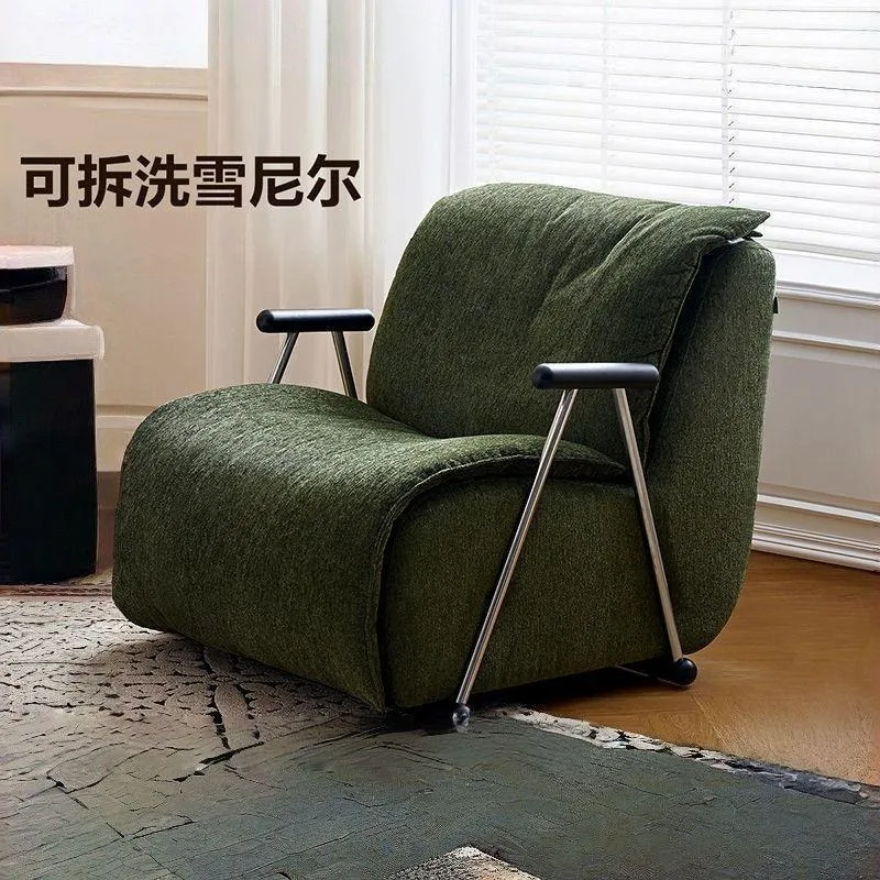 Lazy French cream style sofa retro style living room balcony designer new leisure chair removable sofa chair