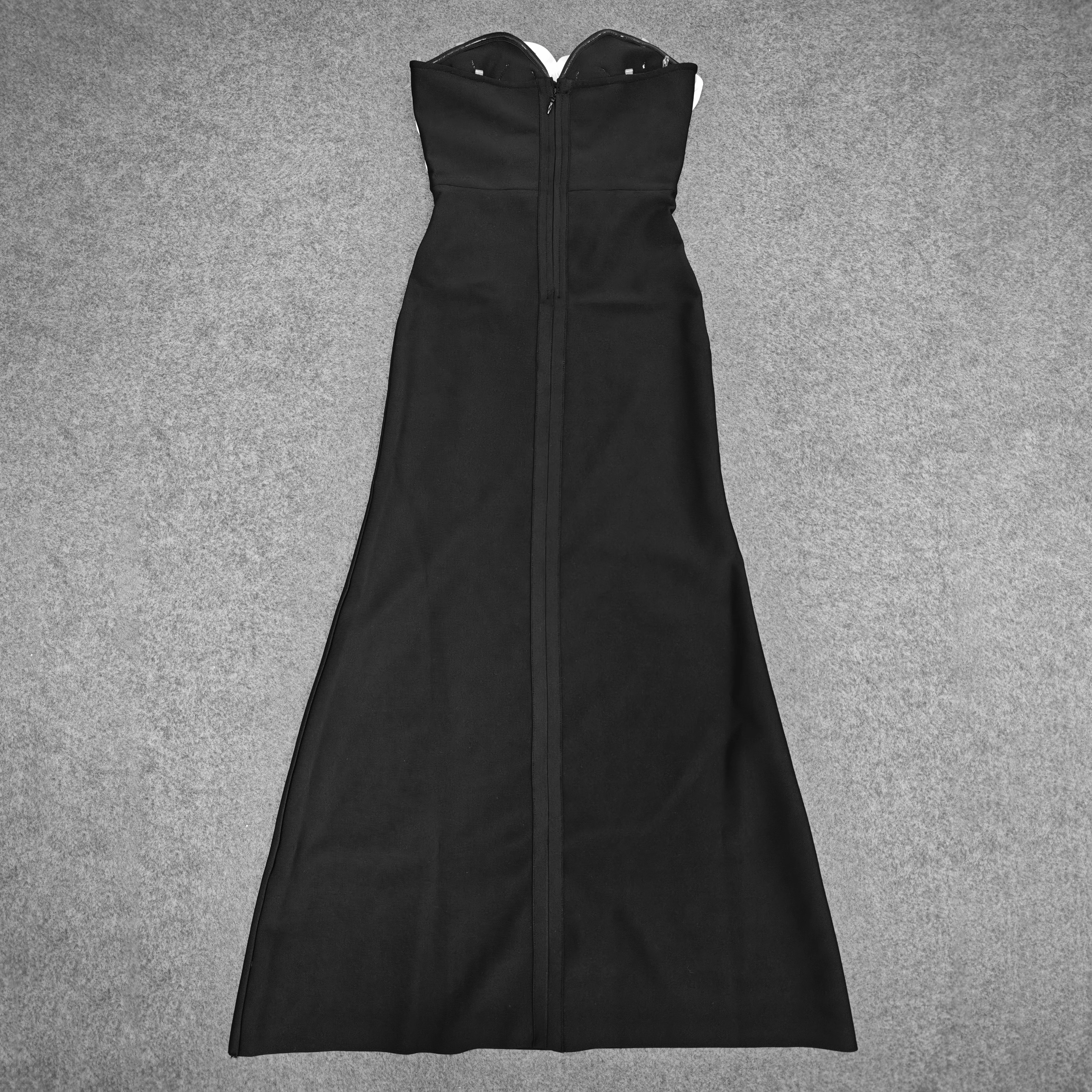 Women Sexy Strapless Elegant Flower Decoration long dress