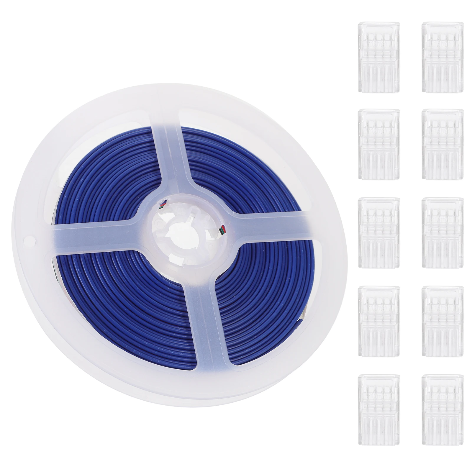 

10 Pcs LED Strip Connector 4 Pin Solderless Flame Retardant PVC Wire Compatibility Led Strip Light Connector Projects