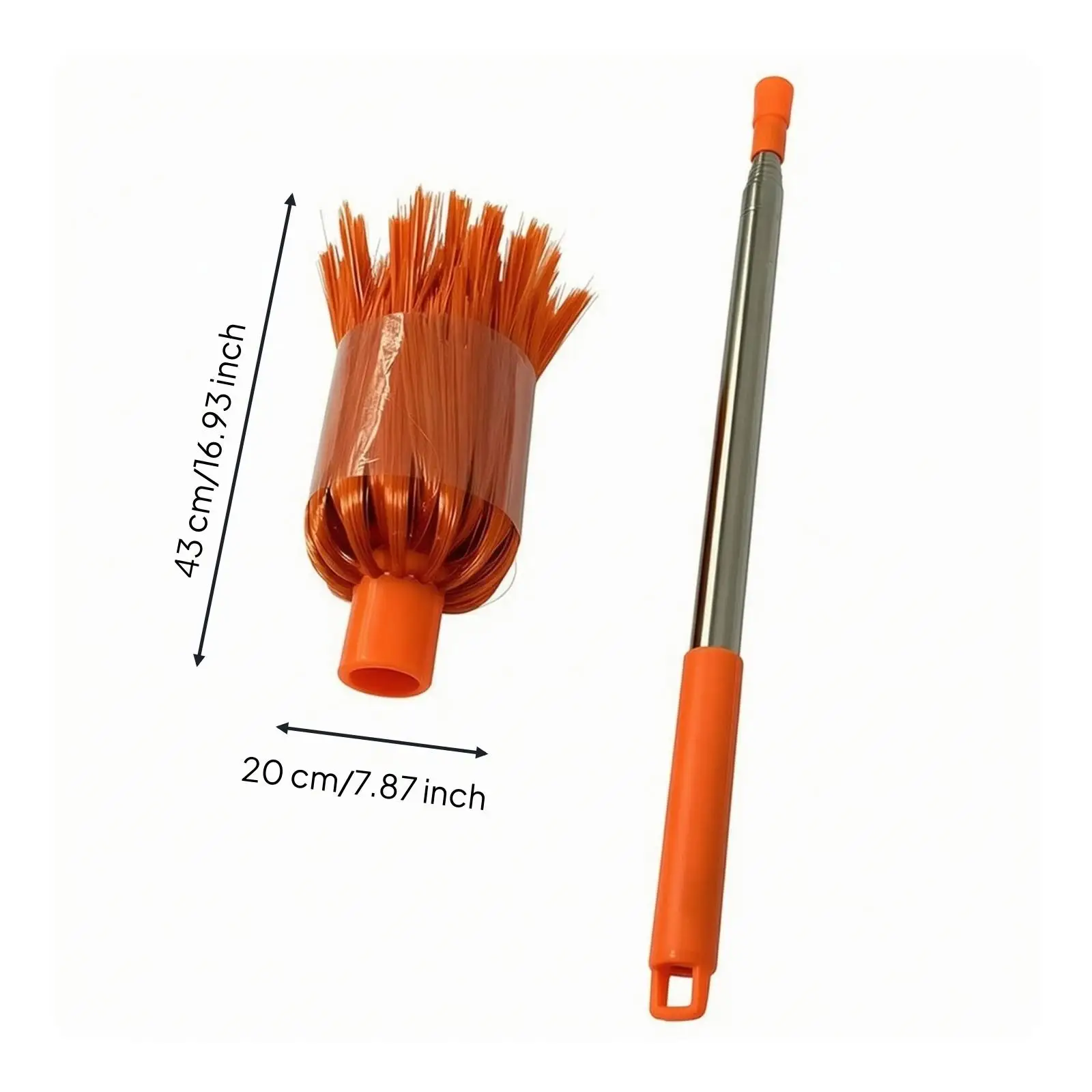 Efficient Dust Collector Pole for Cobweb Removal with Easy Storage Hanging Loop