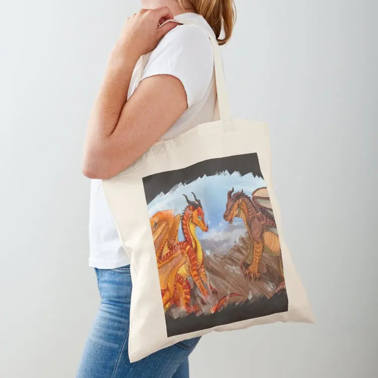 

Wings of Fire - Peril and Clay Tote Bag reusable shopping bag the tote bag Gift custom tote