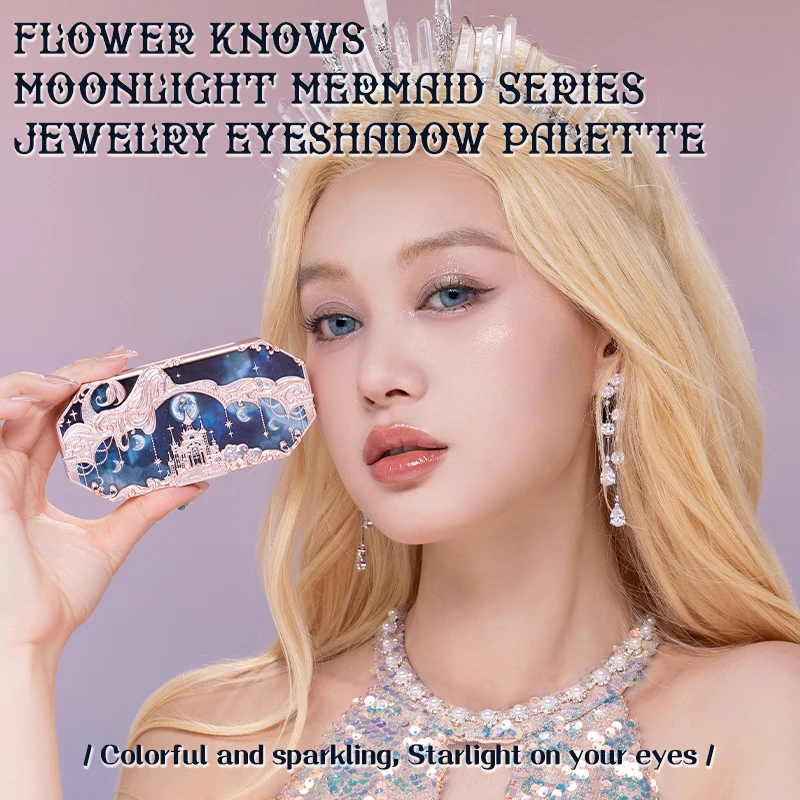 Flower Knows Moonlight Mermaid Series Jewelry Eyeshadow Palette Five-Color 6.3g