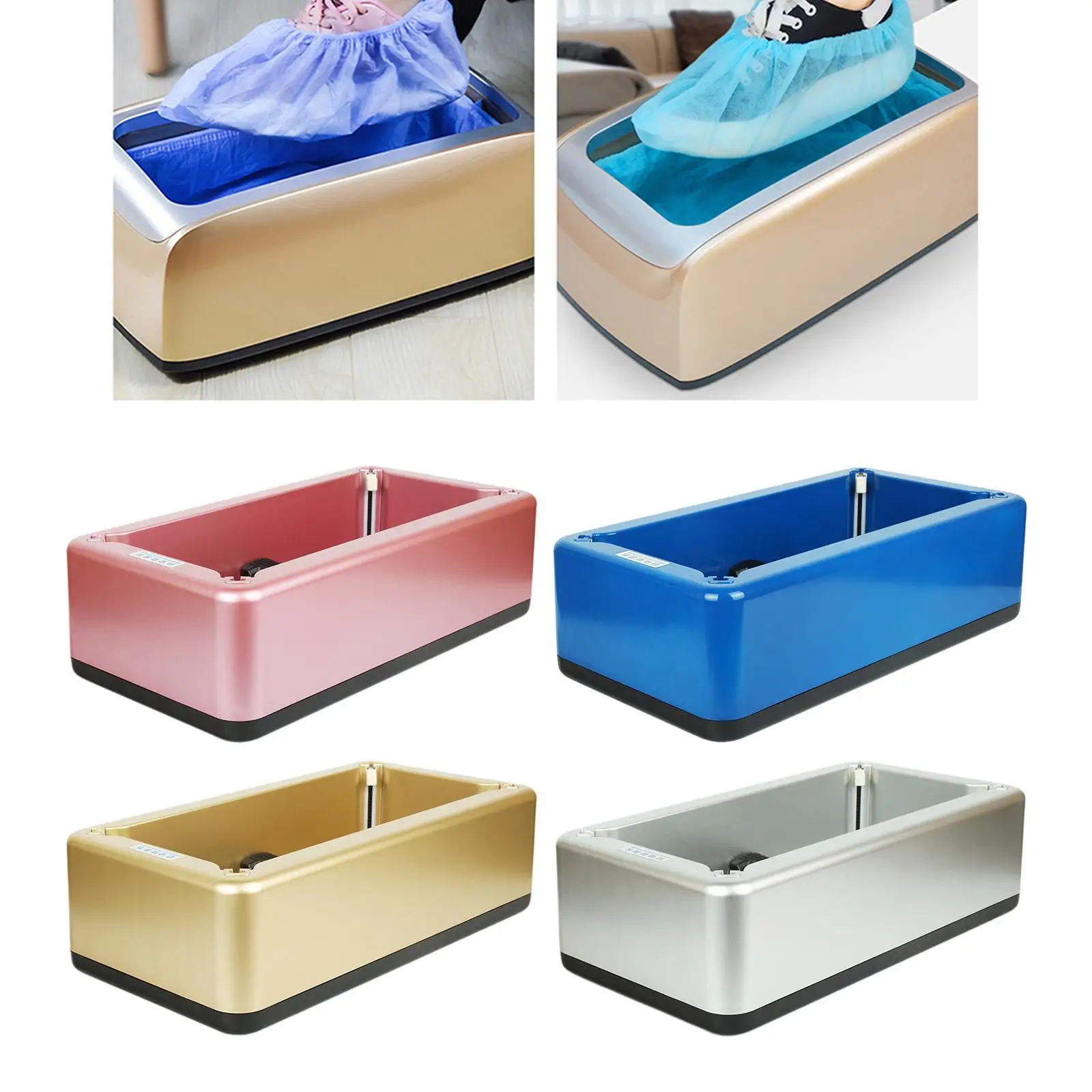 รองเท้าเครื่องDispenserเครื่องลื่นแบบพกพาแฮนด์ฟรีTหัวเข็มขัดReusableป้องกันชั้นสําหรับในร่มLabโรงงานชั้น