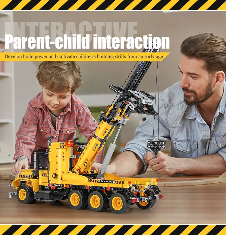 Mould King 17011 Technical Car Toys The MOC-43434 Tow Truck Building Block Engineering Truck Brick Set Kids Christmas Gift