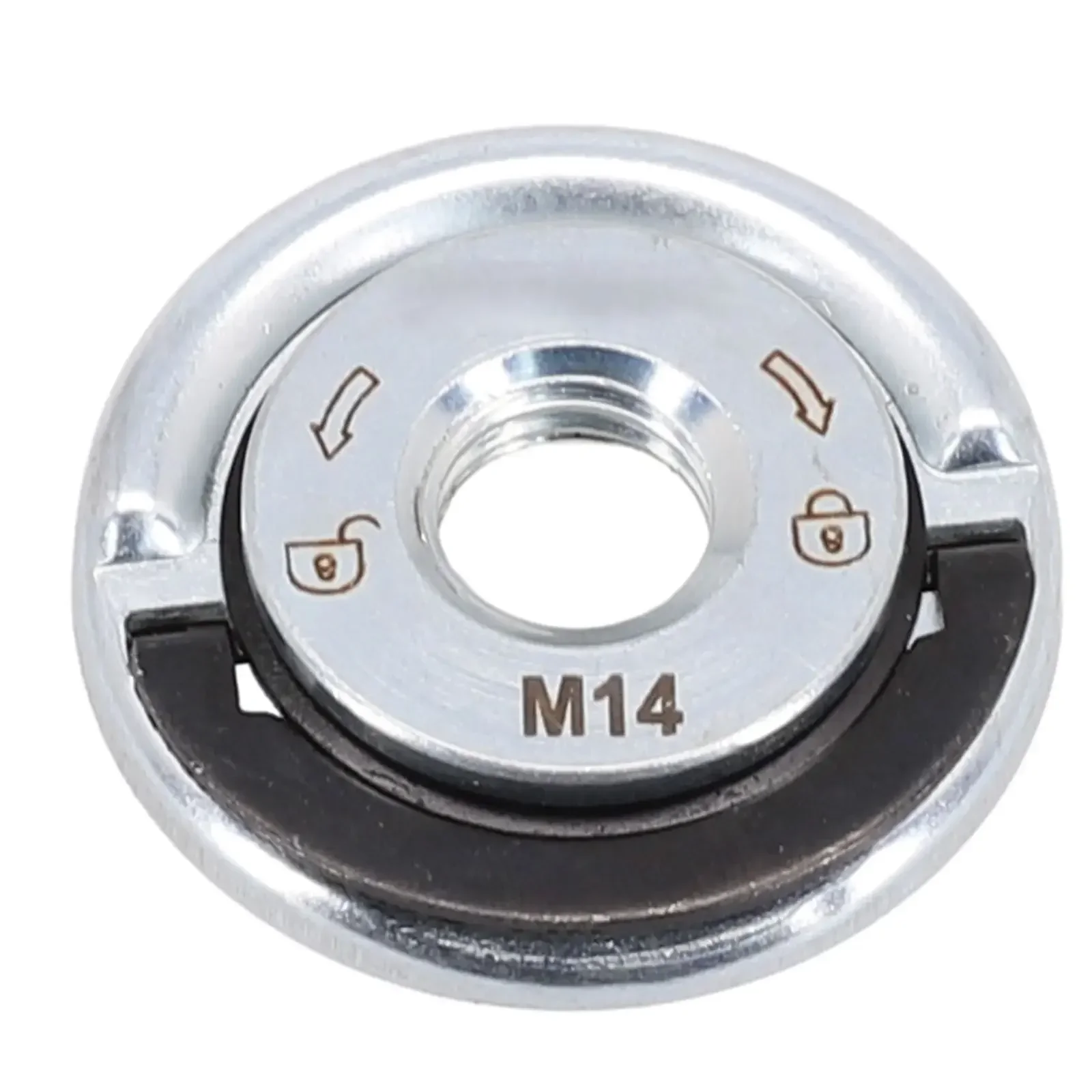 Auto-Locking Thread Angle Grinder, Pressionando Placa, Quick Release Flange Nut, Power Chuck Ferramentas para Rebolos, M14