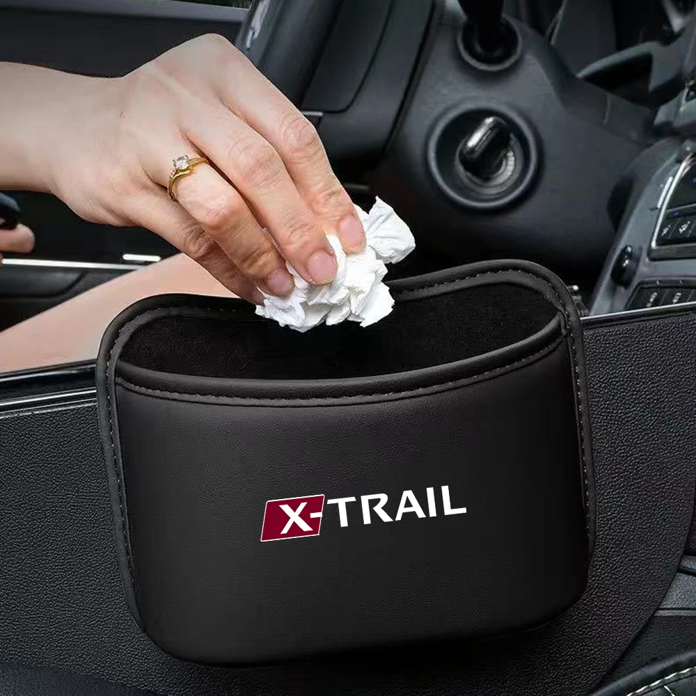 

Car Cup Holder Box Multifunction Leatherette Car Door Water Cup Storage Box Trash Can For Nissan X-Trail T33 Car Styling