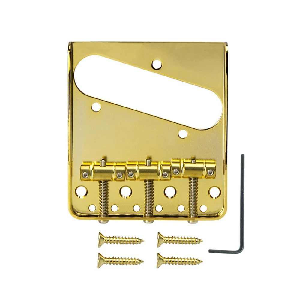 6 Individual Brass Saddles Tele Telecaster Ashtray Bridge Gold / Silver Art New Saddles with Screws for Electric Guitar