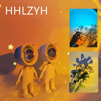 LDHLM Sunset Lamp LED Rainbow Neon Night Light proiettore fotografia Wall Atmosphere Lighting per camera da letto Home Room Decor Gift