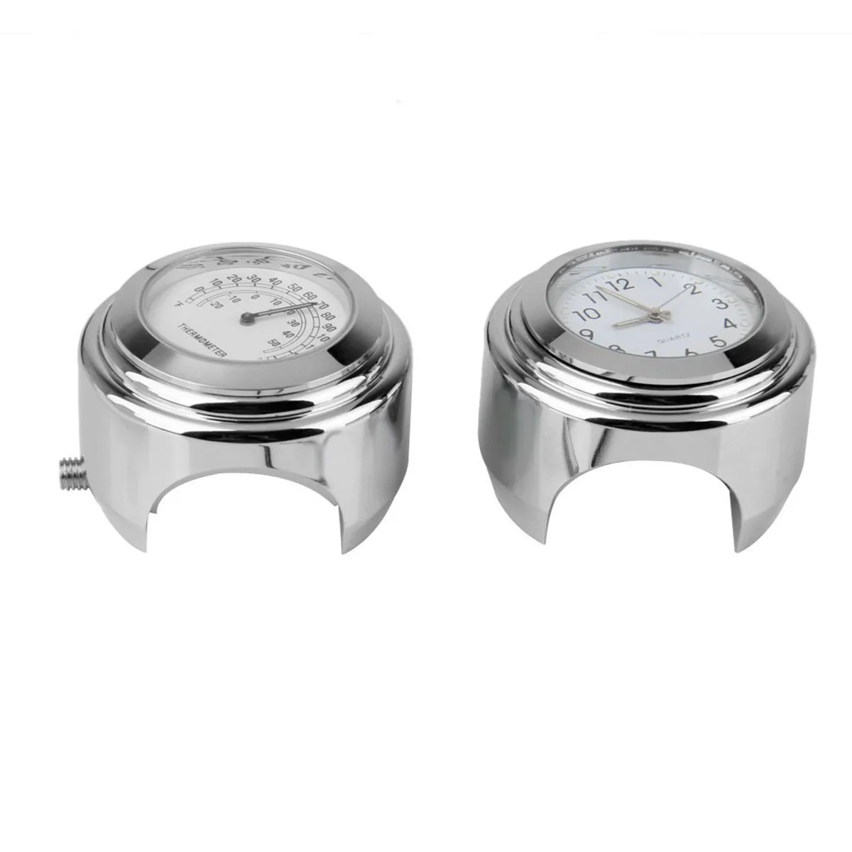 

2 Pcs Luminous Temperature Meter Thermometer Handlebar Clock 7/8"-1" Wireless Accessory Travel