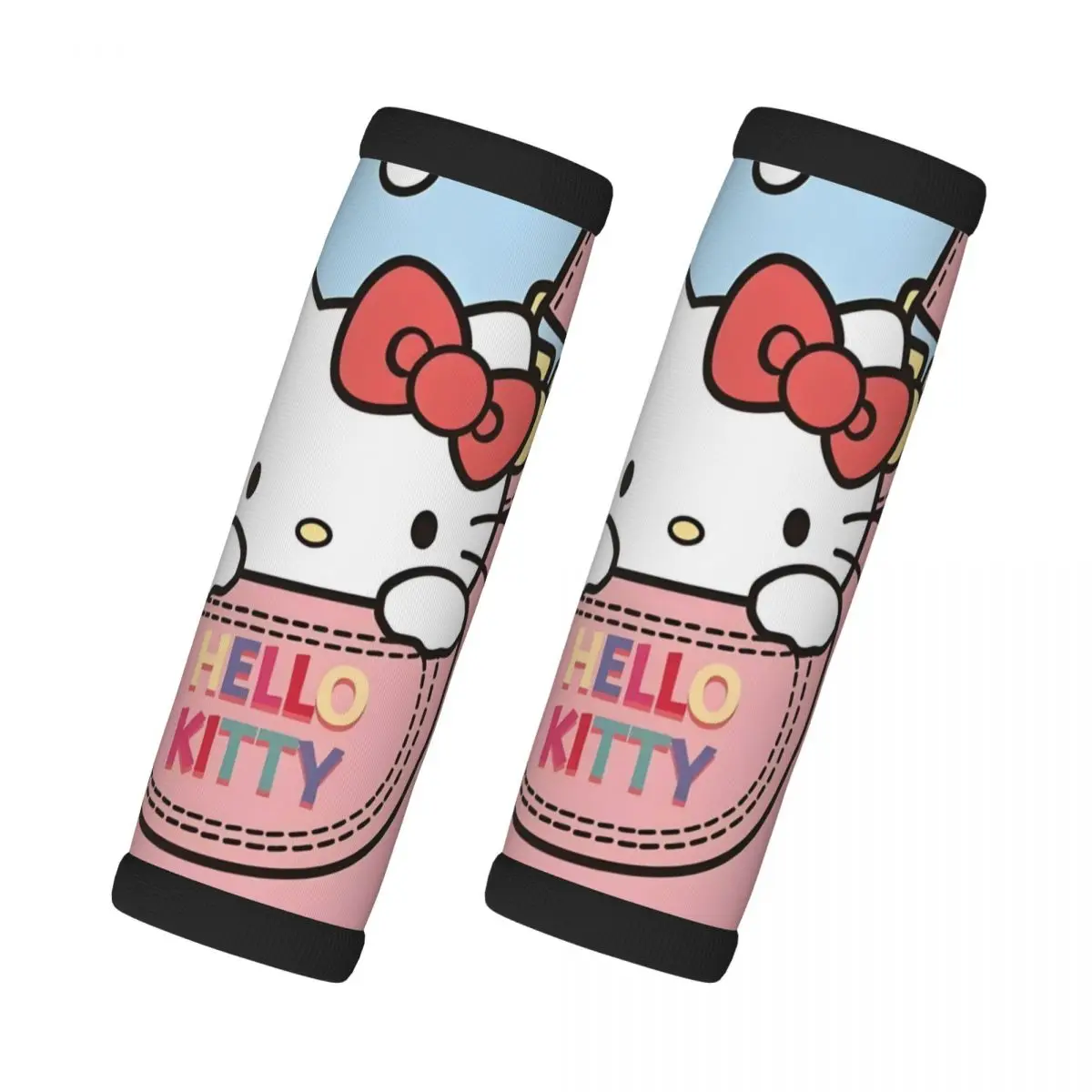 

Custom Hello Kitty Cat Grip Handle Cover Refrigerator Handle Anime Cartoon Suitcases Travel Accessories
