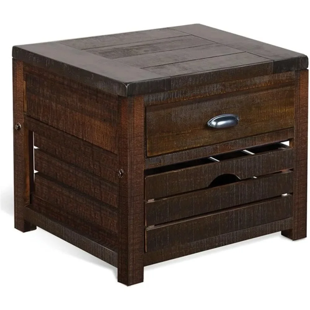 

Homestead 24" Mahogany Wood End Table in Tobacco Leaf