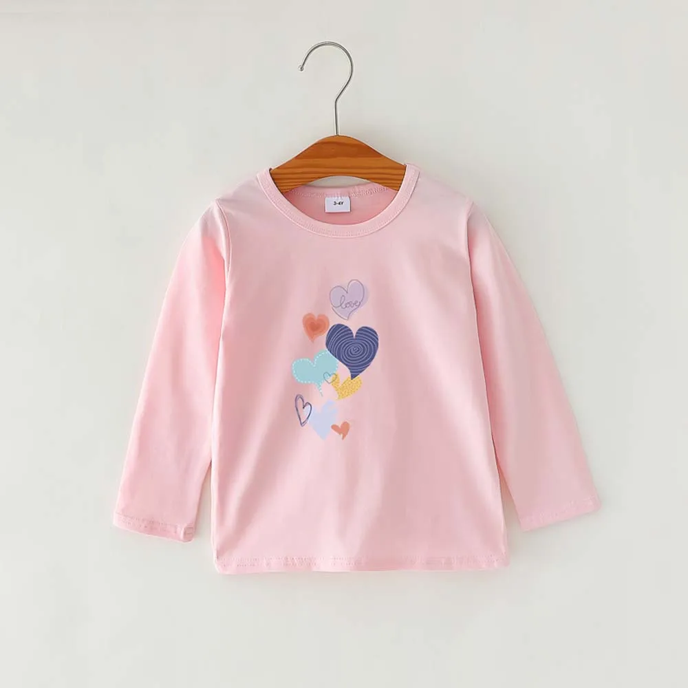 Multi love long sleeved T-shirt for boys and girls optional printing anti fouling waterproof oil resistant breathable and good