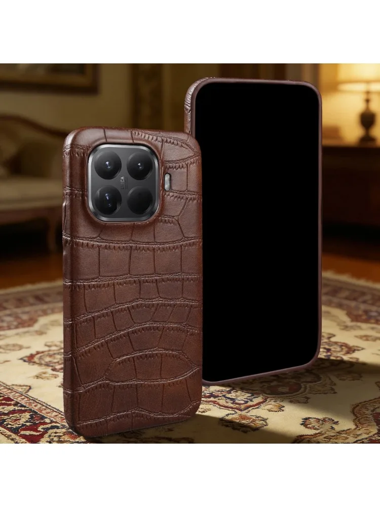 Wysokiej jakości etui ze skóry krokodyla do telefonu Xiaomi 15T, 17T Pro, 15, 17 Ultra, 18 Pro Max, 12 Lite, 13T, 14T Pro – tylna obudowa, pokrowiec. — zdjęcie produktu 7