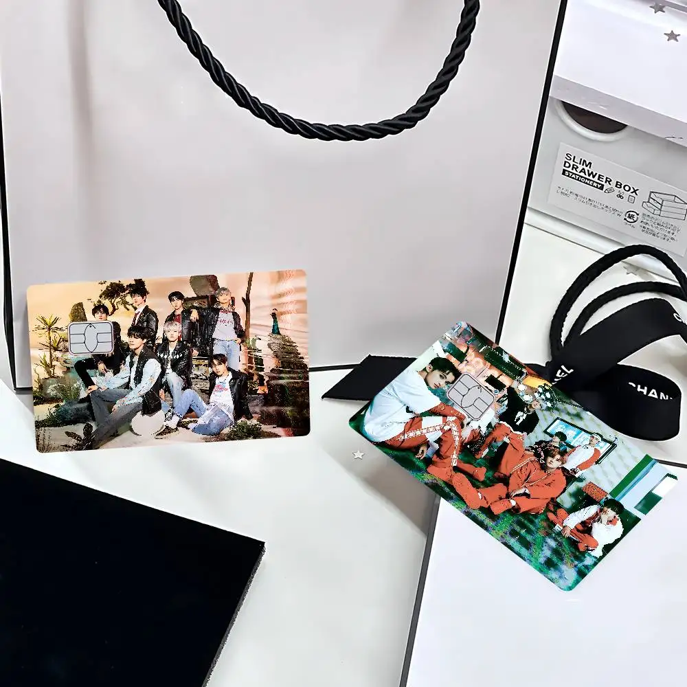 حلم Kpop-P Boy Group N-Nct بطاقة ملصقات أنيمي ماتي الجبهة الجلد لاصق غشائي غطاء ل رقاقة صغيرة بطاقة الائتمان بطاقة الخصم