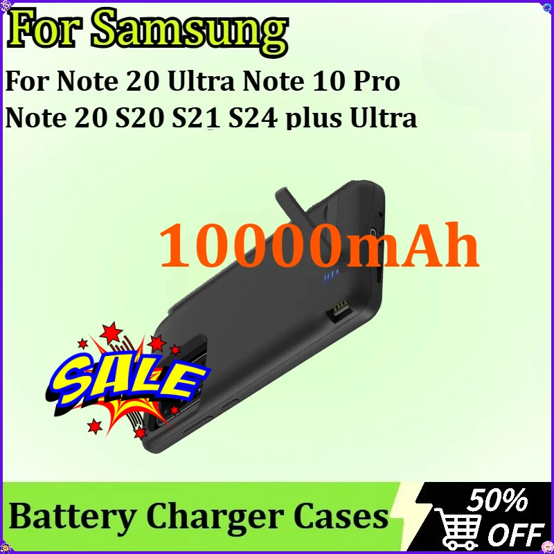 

For Samsung Galaxy Note 20 Ultra Note 10 Pro Note 20 S20 S21 S24 Plus Ultra S21EF Power Bank Charger Case New 10000mAh