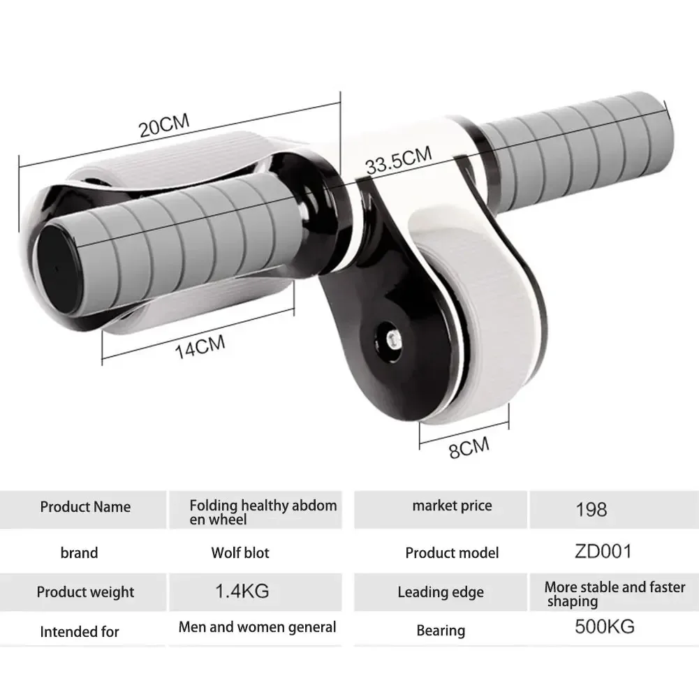 Ab Roller Double Automatic Rebound Abdominal No Noise No Noise Crunch Machine Abdominal Exercise Roller Home Lose Weight