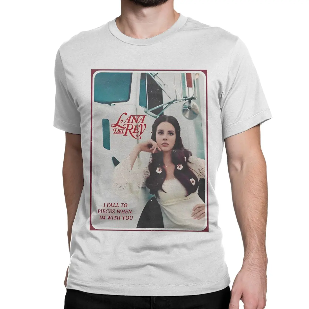 I Fall Pieces Lana Del Rey T Shirt Men Women Pure Cotton Unique T-Shirt Hip Hop Music Album Tees Short Sleeve Clothes Big Size