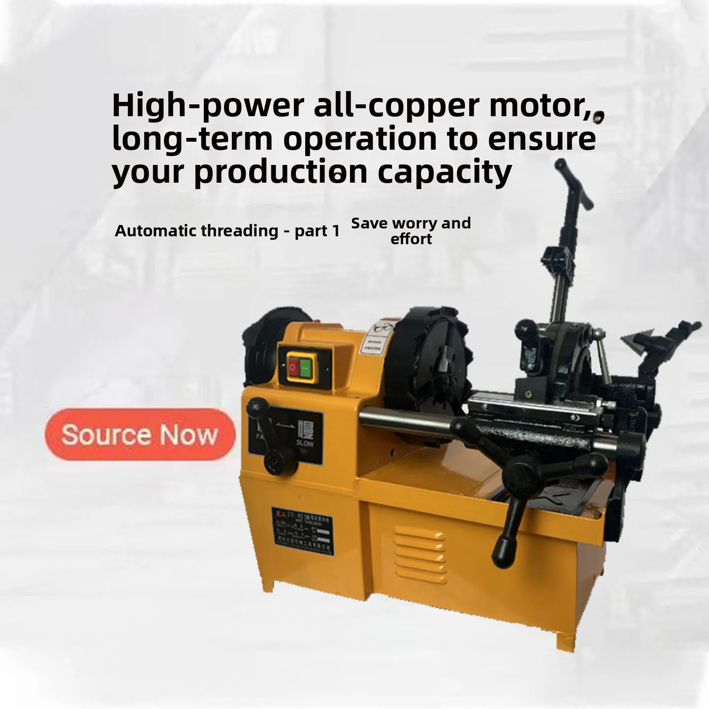 220V Portable Electric Pipe Threader – Lightweight Handheld Power Threading Machine (Shipping Not Included)