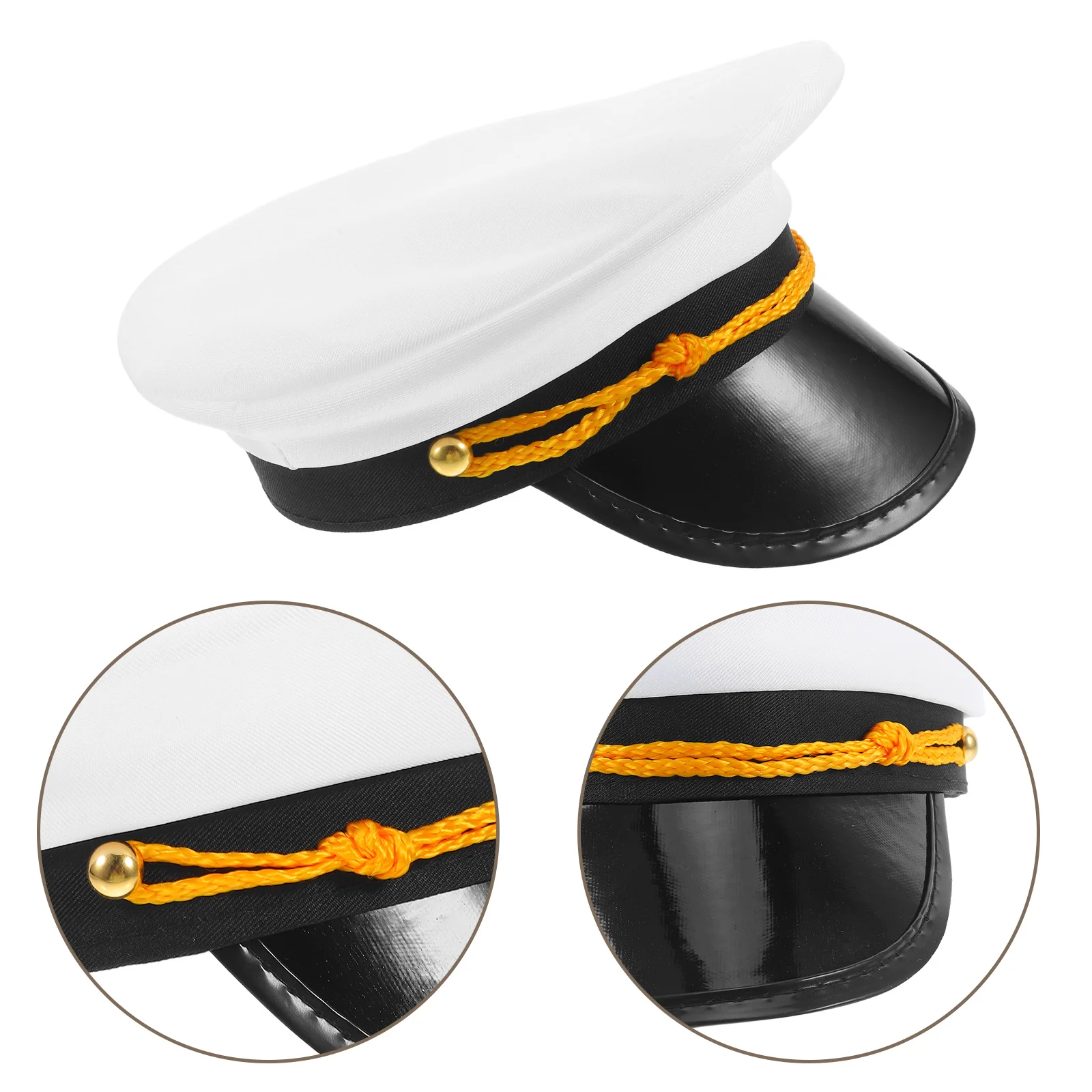 

Captain Hat Lightweight Navy Adjustable 56-59cm Comfortable Party Costume Photo Prop for Halloween Wedding Cosplay
