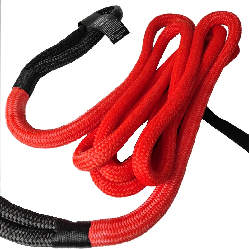 Factory Price 22mm*6m Strong trailer rope Red Color Nylon Kinetic Recovery Tow Rope  car accessories