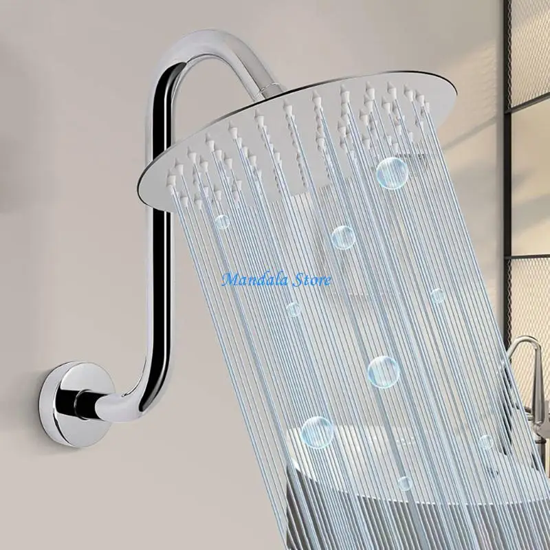 U2JC Bathroom Shower Head Risers Pipe Elegant S Showerhead Extension Arm 10inch