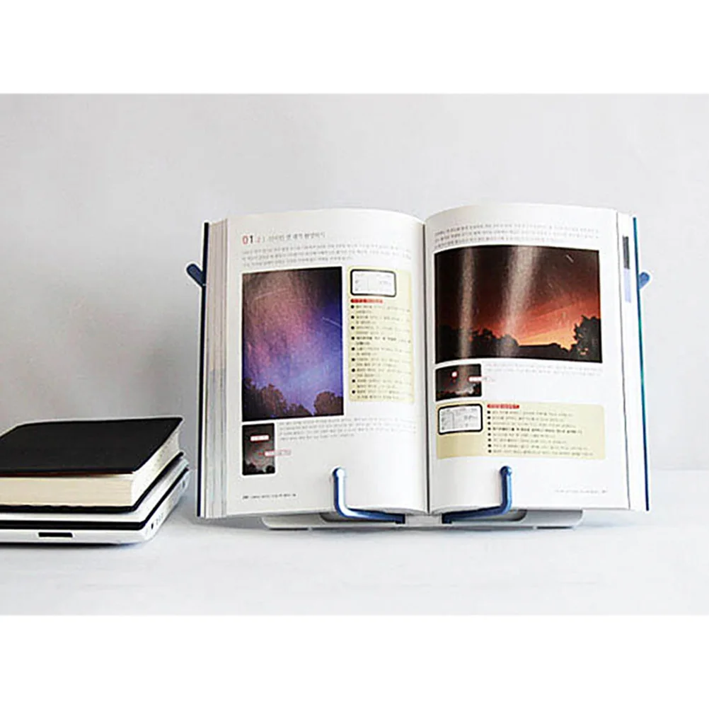

1pc Foldable Reading Stand Portable Book Holder Adjustable Angle Study Tool Lightweight Easy Storage Home School Use Random