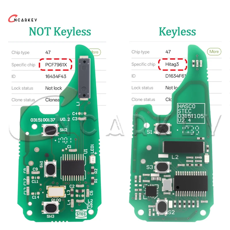 Chiave per auto remota Go senza chiave adatta MG ZS MG5 MG6 HS MG3 RX5 RX8 ZS ID47 Chip PCF7961X Hitag3 433 MHz Non Smart Auto Fob Flip 3 pulsanti