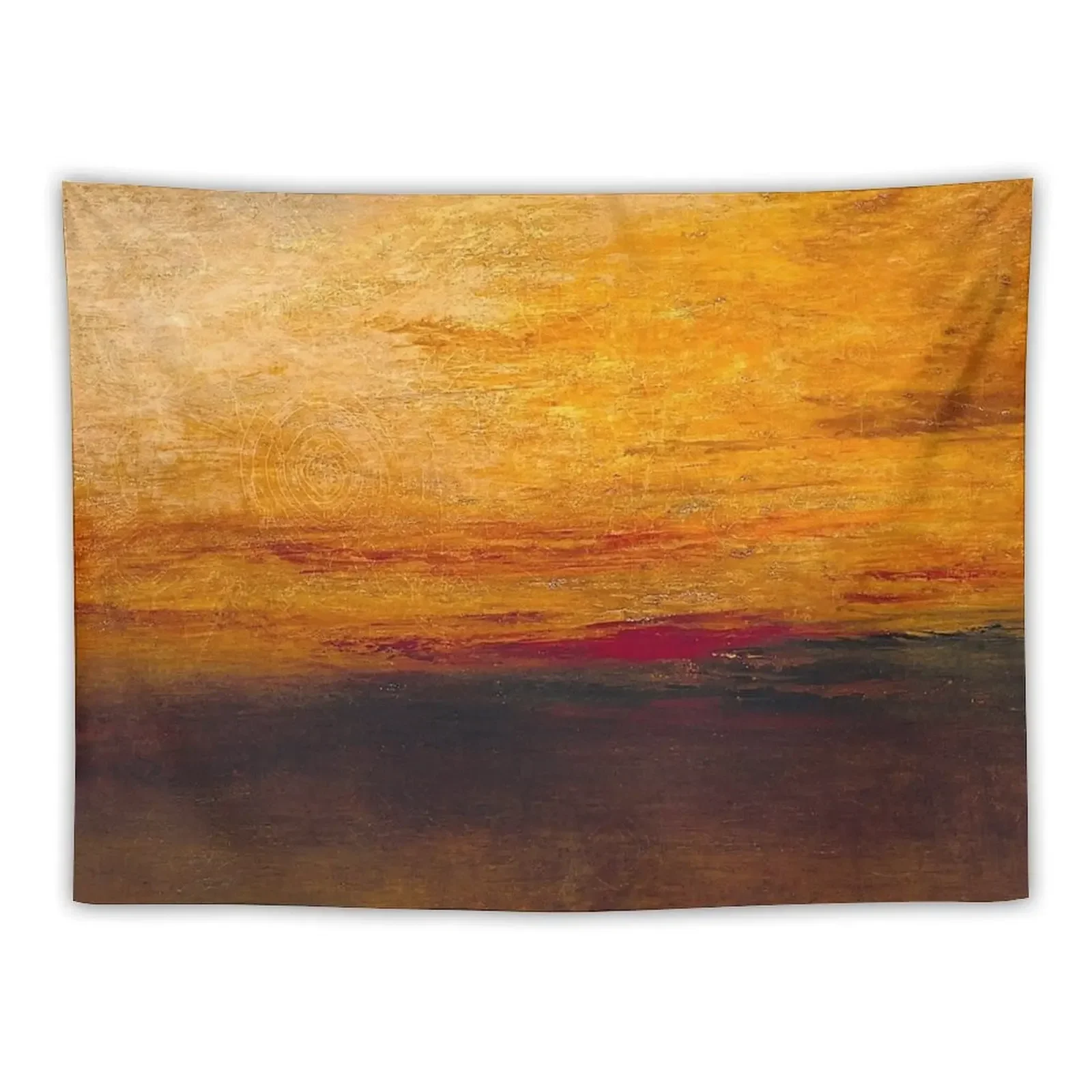 William Turner - Sunset Tapestry Art Mural Room Decorating Aesthetic Tapestry