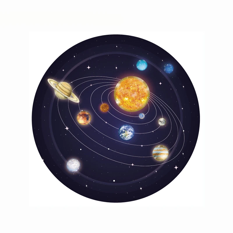 Planet Astronaut PlasticTablecloth Space Birthday Table Decoration Blue Galaxy Space Theme Tablecloth Baby Shower Decoration view 3