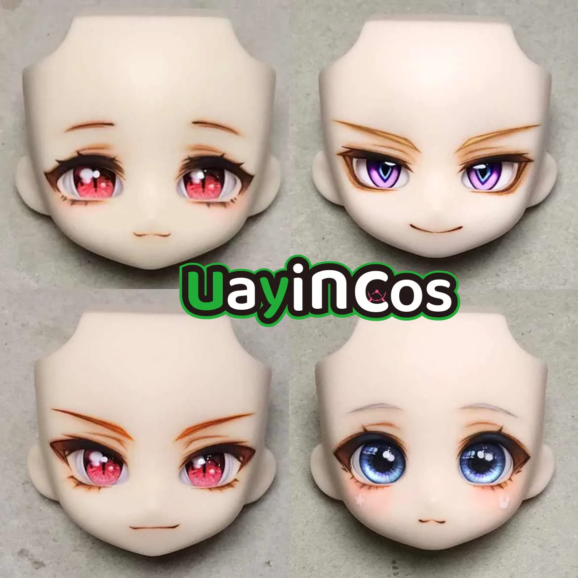 Handmade OB11 Blank Face Water Sticker Faceplate Shell GSC BJD Doll Accessories Game Props Cosplay Anime Figure Toy For Kids Gif