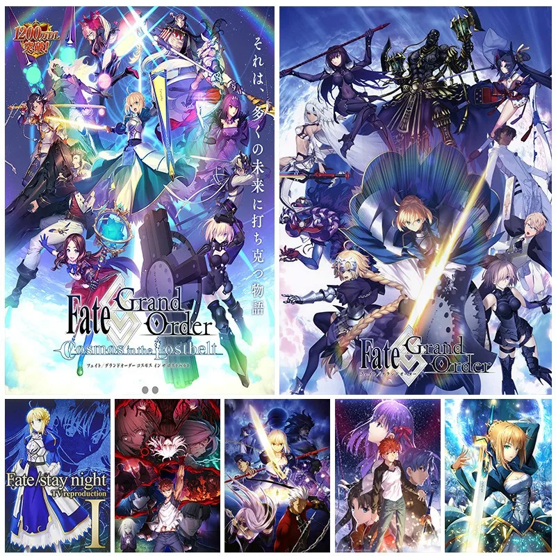 Fate Grand Order Japanese Classic Anime Character Hd Picture Living Bedroom Home Decor Cartoon Art Canvas Painting Posters Gift