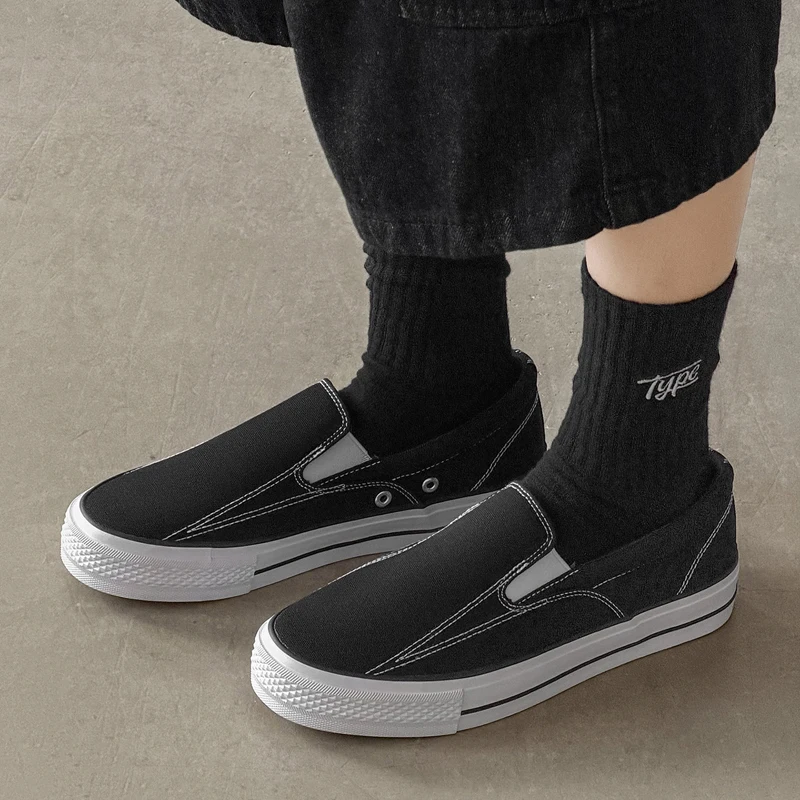Men's Vulcanized Shoes, Retro Thick-Soled Canvas Shoes, Breathable and Comfortable Canvas, Suitable for Daily Commuting and Walking, Retro Fashion Versatile Low-Top Men's Shoes