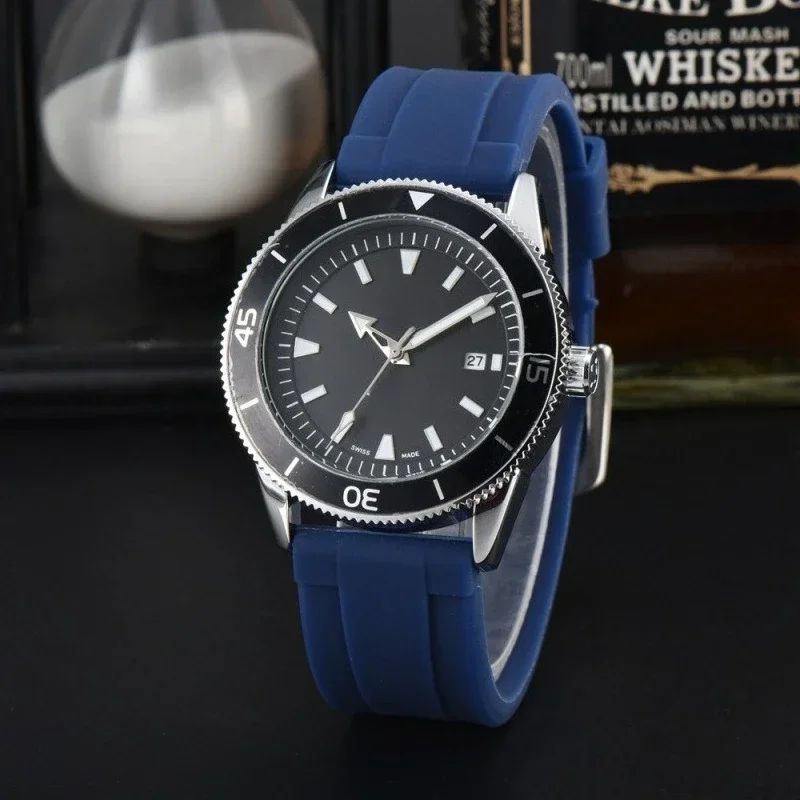 2025 ساعة يد كبيرة عصرية جديدة للرجال بحزام من الفولاذ المقاوم للصدأ مصممة فاخرة شهيرة لحفظ الوقت ساعة دقيقة