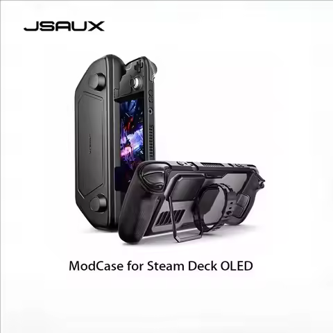 JSAUX ModCase for Steam Deck OLED Case Shock Absorbing Anti Drop Modularization Gaming Accessories with Detachable Front Shell