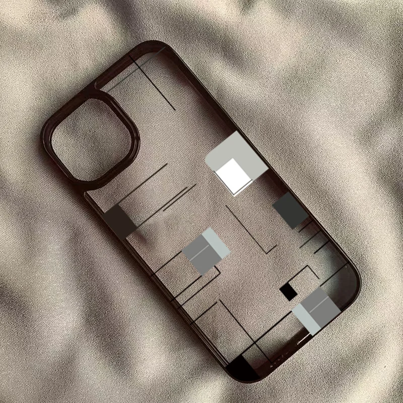 Lrregular Lines Case For iPhone 17 16 Pro 17Air 15 14 13 16 12 11 Pro Max 16 Plus Creative Geometry Shockproof Clear Phone Cover