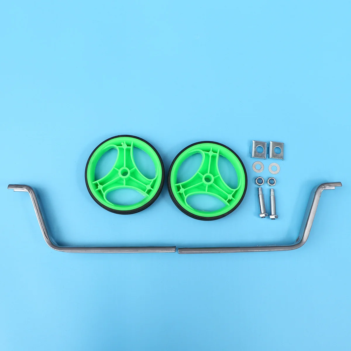 

1 Set Kids Bike Training Wheels 12 Inch Mute Flashing Auxiliary Wheels Light Green Sturdy Adjustable Bracket For Child Bicycle