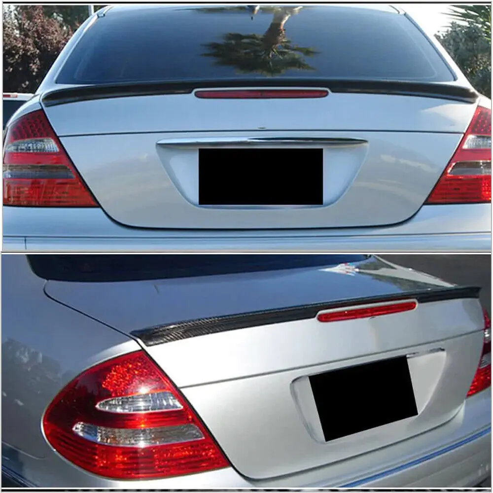 Car Rear Spoiler For Mercedes W211 Carbon Fiber Rear Wing Spoiler Trunk Boot Lip Spoiler for Benz E class 2003 - 2009 E320