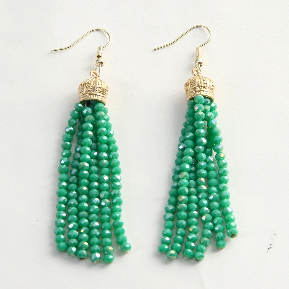 قرط شرابة كريستال للنساء ، زجاج صغير لامع ، هدية الموضة ، شحن مجاني #4