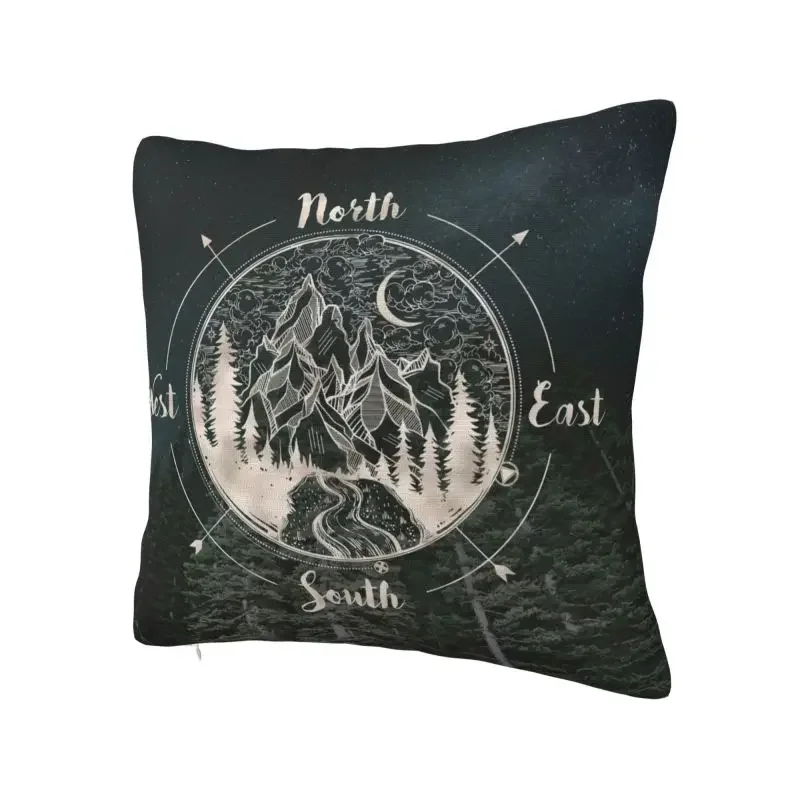 Compass Luxury Throw Pillow Cover Living Room Decoration Nautical Mountain Cushions for Sofa